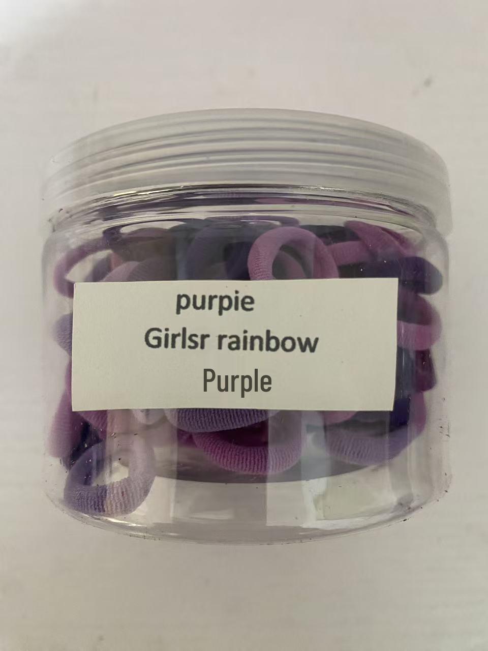 High Elasticity Hair Ties for Girls – Non-Damaging, Colorful, Thumb-Sized Hair Bands, Boxed