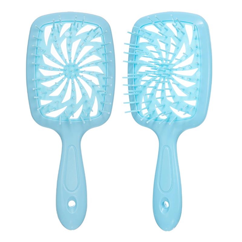 1pcs Detangling Hair Brush Scalp Massage Comb Hollow Out Comb Winmill Shape Anti-static Barber Styling Tool Hairbrush Salon