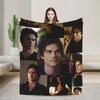 Damon Salvatore The Vampire Diaries  Plush Blanket Students  Flannel Throw Blanket For Couch Chair Sofa  Bedspread Gift Idea