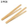 2Pcs Wooden Food Tongs for Toast Salad and Ice Tea Practical Kitchen Tool