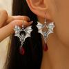 Gothic Style Halloween Pendant Earrings Retro Bat Earrings Stylish Spider Drop Earrings Gift