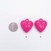 Colorful plump heart acrylic pendant keyring key holder material
