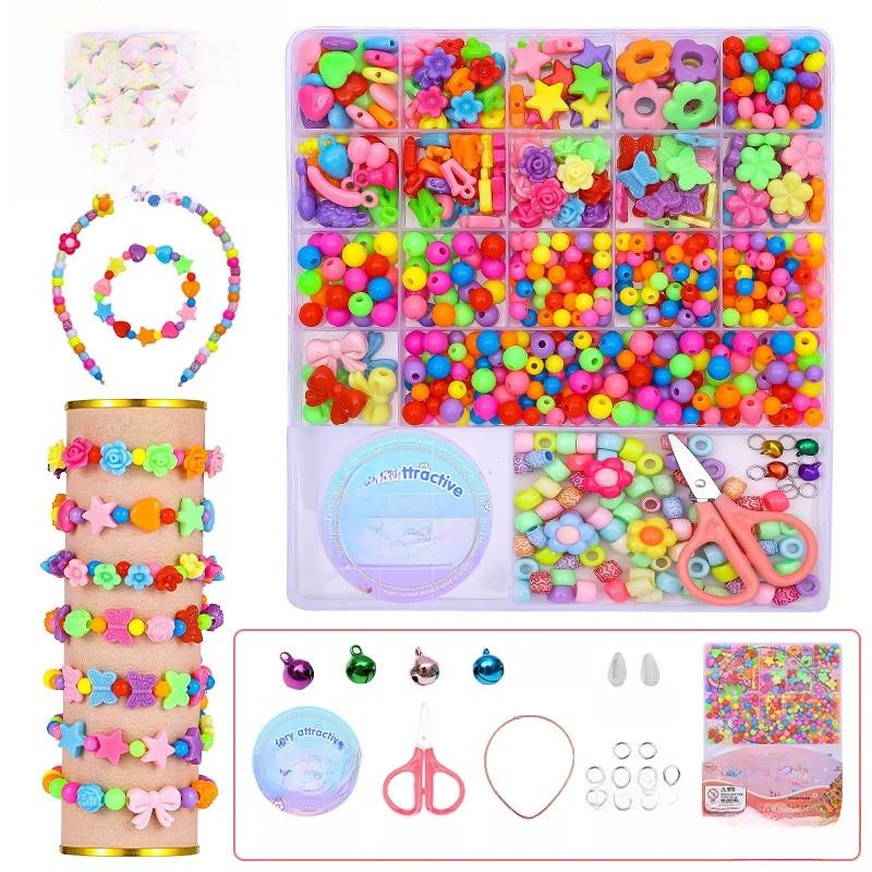 Crafting Bead Children Kit Plastic Elements Brain Development Bonding Family