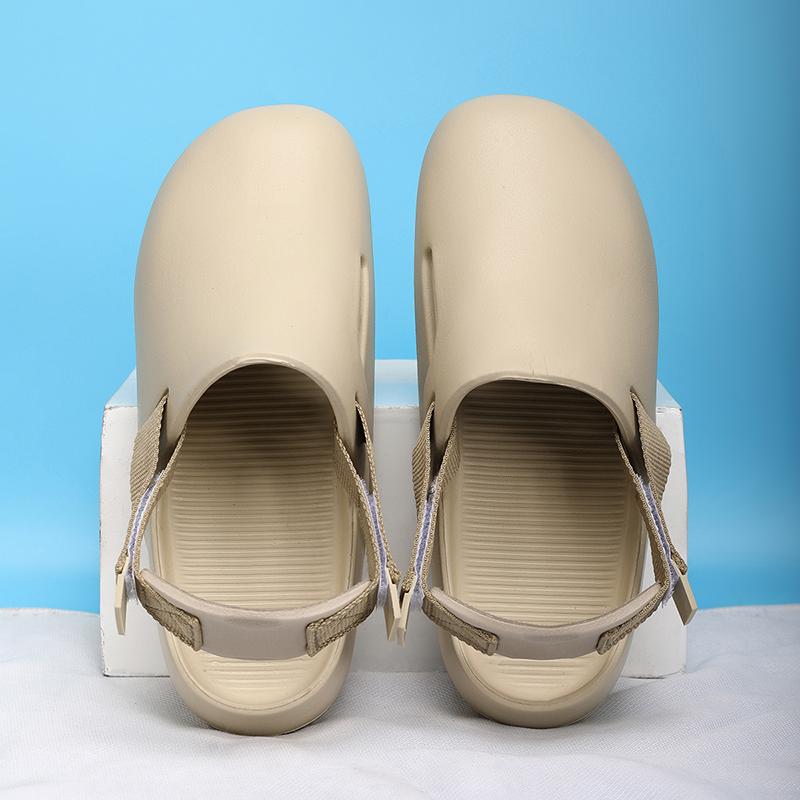 Fashion Shoes Men Summer Thick Bottom Casual Men's Beach Sandals Lightweight Hollow Out Breathable Baotou Slippers Couple Casual Shoes
