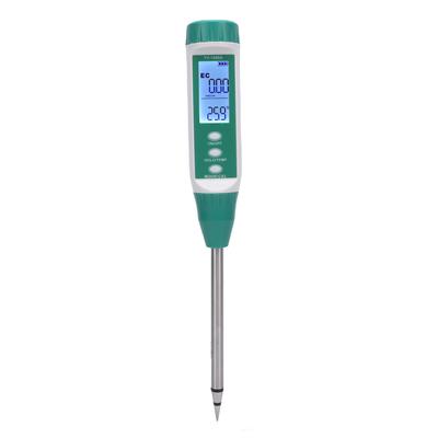 Portable Soil Detector with Backlight Metal Probe Soil Water Content and EC Meter for Garden