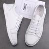 New High Quality White Fashion Men's Genuine Leather Sneakers Breathable Casual Flat Shoes Mens Luxury Shoes Designers Men Shoes