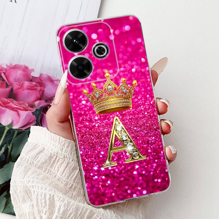 For Xiaomi Redmi 13 Case New Letters Cover 6.79'' Clear Silicone Soft TPU Phone Case For Xiaomi Redmi 13 Redmi13 Back Cover Bags