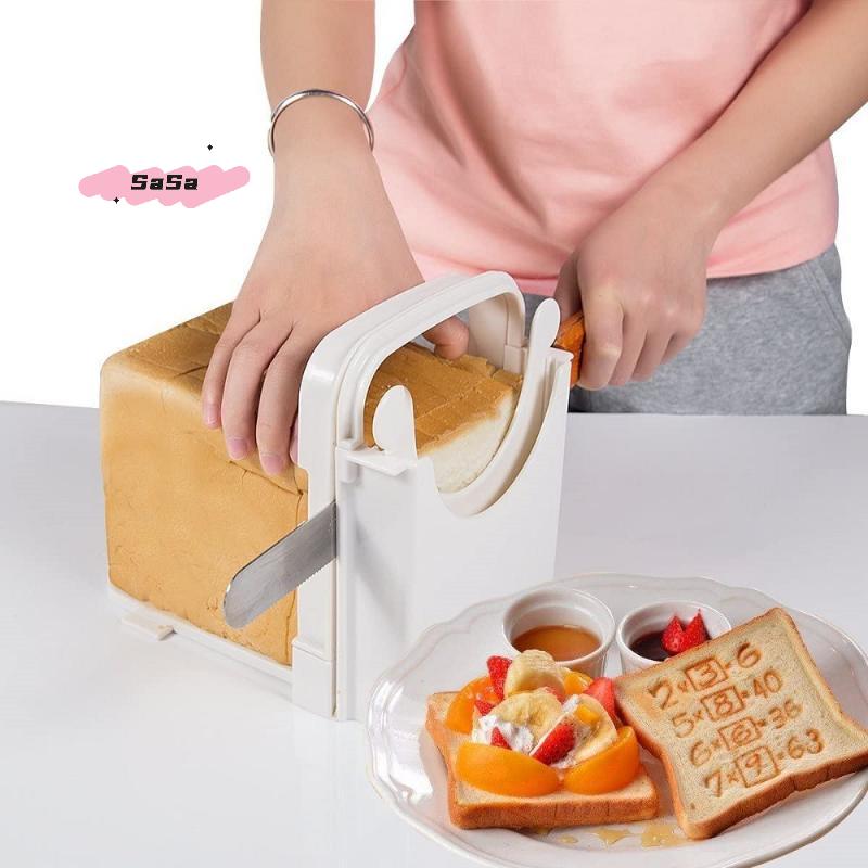 Multifunctional Toast Bread Slicer Stand Foldable Toast Loaf Slicing Machine DIY Baking Bread Cutting Guide Tool Homemade Bread