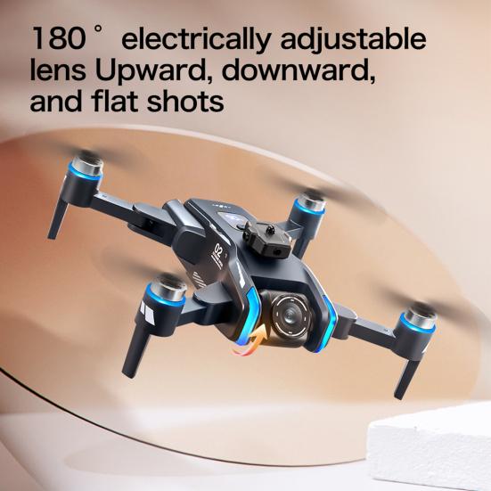 Remote Control Drone LCD Display Dual Cameras Optical Flow Hovering GPS Positioning 5G WiFi Aerial Drone Kids