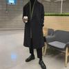 2023 Herren Mittellanger Doppelreihiger Wollmantel: Herbst/Winter Verdickter Koreanischer Windbreaker