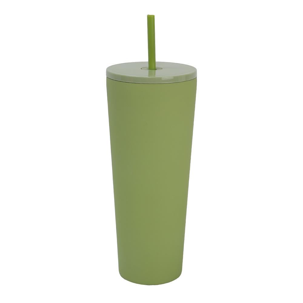 New Thermos Cup Female High Value Cute Cup With Straw Stainless Steel Stainless Steel Real Thermal Insulation Water Cup