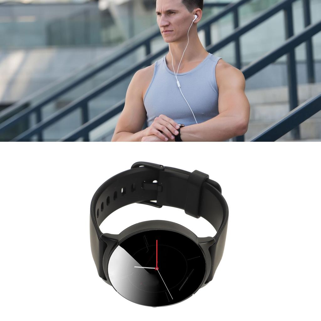 Montre de sport HD 1,32 pouce pour la glycémie, sans contact, température corporelle, sommeil, montre de surveillance intelligente de la santé