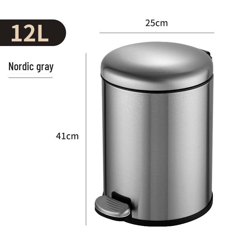 Edelstahl Müll- und Komposteimer mit Deckel & Pedal für Küche, Bad, Büro, Schlafzimmer