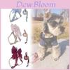 Pet Dog Leash Set With Bright Silk Large Bowknot Chest Harness For Small Dogs And Cats