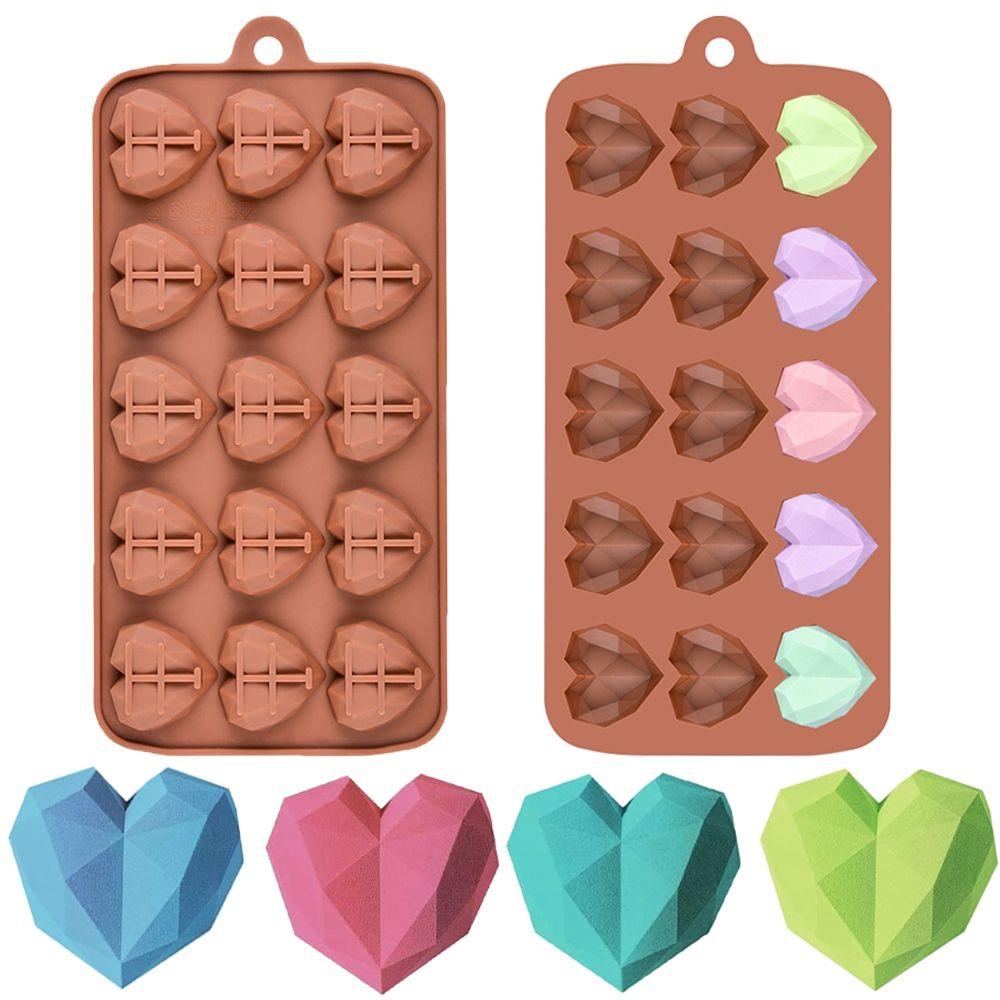 Mould Chocolate Handmade Bakeware Candle Heart Molds Cake Decorations Fondant Tool Chocolate Mold