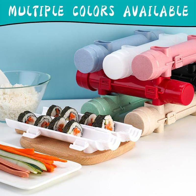 Sushi Mold  Sushi Maker Set Machine Bazooka Roller Kit Vegetable Meat Rolling Bamboo Mat DIY Kitchen Tools Gadgets Accessories