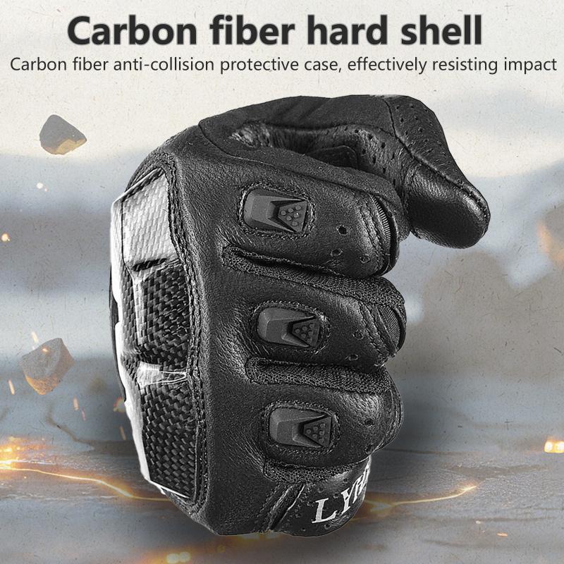 Motorcycle Racing Gloves Equipment Leather Carbon Protection Moto Cross Dirtbiker Riding Motocross Motorcyclist Cycling Glove