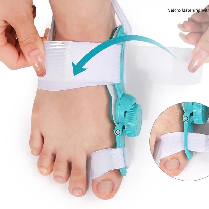 Adjustable Toe Corrector Unisex Bunion Foot Hallux Valgus Braces Rotatable Toe Separator Straightener for Left and Right Foot
