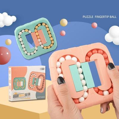 Rotating Magic Bean Cube Stress Relief Toy for Adults Kids  Fingertip Fidget Toys Intelligence Game