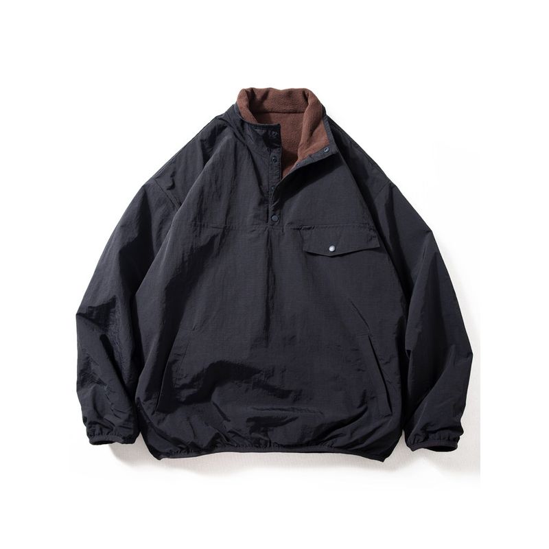 Double-Sided Wear Fall and Winter Fleece-lined Half Loose Zip Outwear