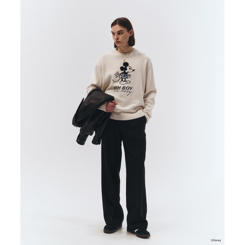 

DUNST UNISEXDISNEY MICKEY MOUSEINTARSIA SWEATERSOFT CREAMMUDSW3A151CR
