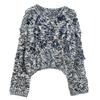 Korean Design Sequin Pullover: Women's Round Neck Long Sleeve Knit Sweater