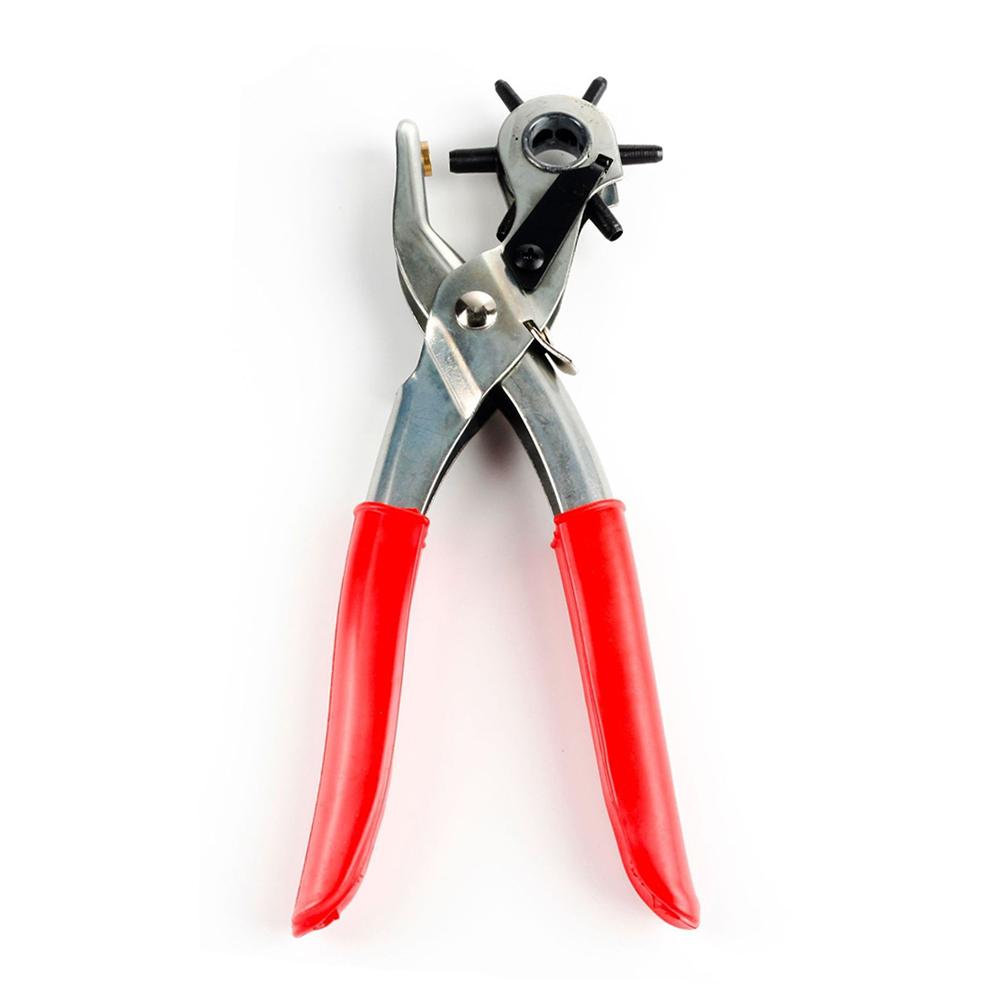 

Leather Craft Tools Belt Hole Punch Plier Eyelet Puncher Revolve Sewing Machine Setter Tools Watchband Strap Household Paper DIY красный