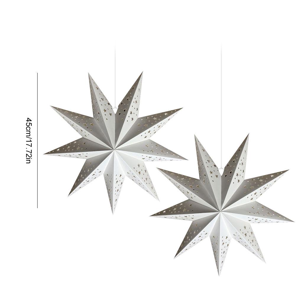 2Pcs Illuminated LED Paper Lampshade 3D Folding Style Festival Lampshade Multi-Purpose Hanging Pendant Lampshade for Home Decor