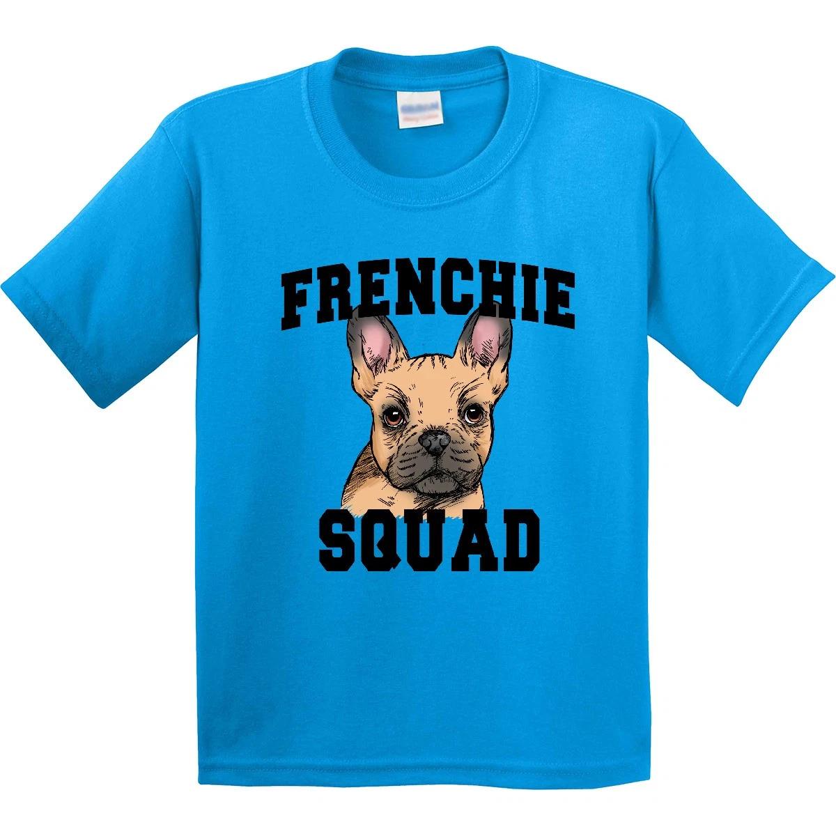 Inktastic Cute French Bulldog Frenchie Squad Youth kids boys T-Shirt Pets Dog I Love Dogs 120