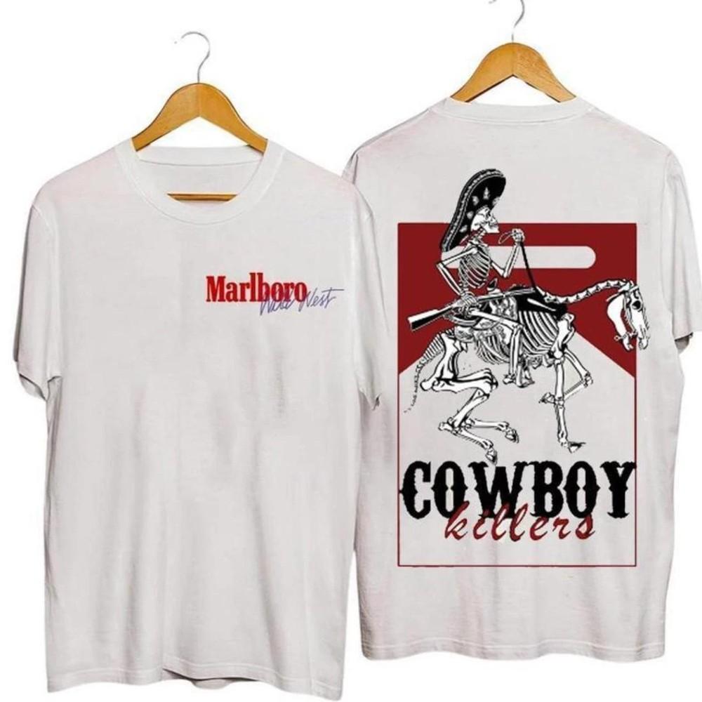 Винтажная футболка Marlboro Man 1990-х годов Ковбойская футболка Унисекс Футболка Унисекс L