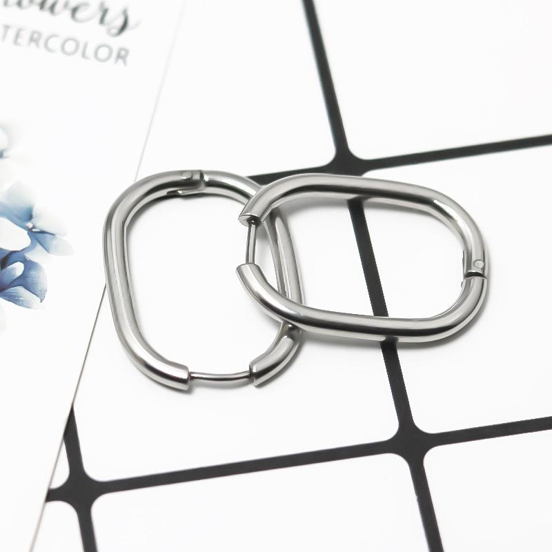 1 Pair Circle Ear Hoop Earrings U-shaped Women's Dangle Hoop Earring Gift