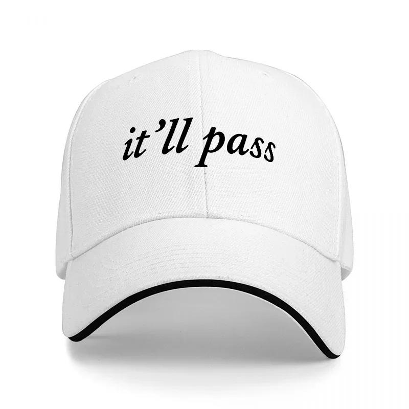 All Pass Logo Schwarze Baseballkappe Klassischer Stil Gesticktes Design Verstellbare Passform Streetwear Modeaccessoire
