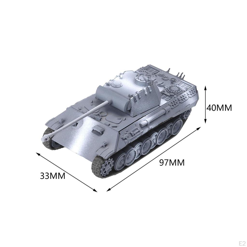 1/72 Tank Model Puzzle Miniature Building Kits DIY Assemble Tabletop Decor Collectible Battle