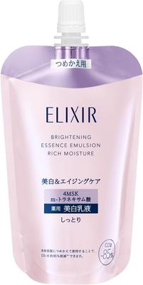 SHISEIDO Elixir Brigtning Moisture Emulsion Rich Ca Brightening Emulsion (replaceable Block), 110 Ml
