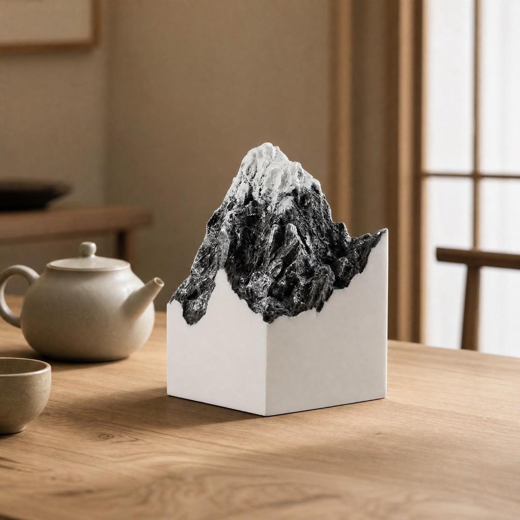 Chinese-Style Mountain Landscape Ornament Vertical for Guesthouse