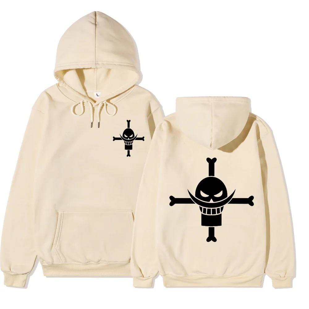 

White beard animation printed coat anime men Fashion Autumn fleece hoodie Long Sleeves Clothes Regular fit Sportwear Streetwear 3XL