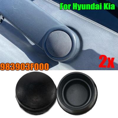 2X wycieraczka przedniej szyby nakrętka ramienia spryskiwacza pokrywa dla Hyundai Accent Avante Elantra Santa Fe Sonata Verna i20 i30 983903F000