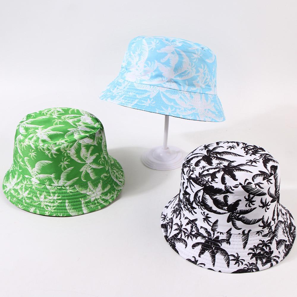 Stylish Summer Sun Hat With Coconut Tree Print For Men And Women