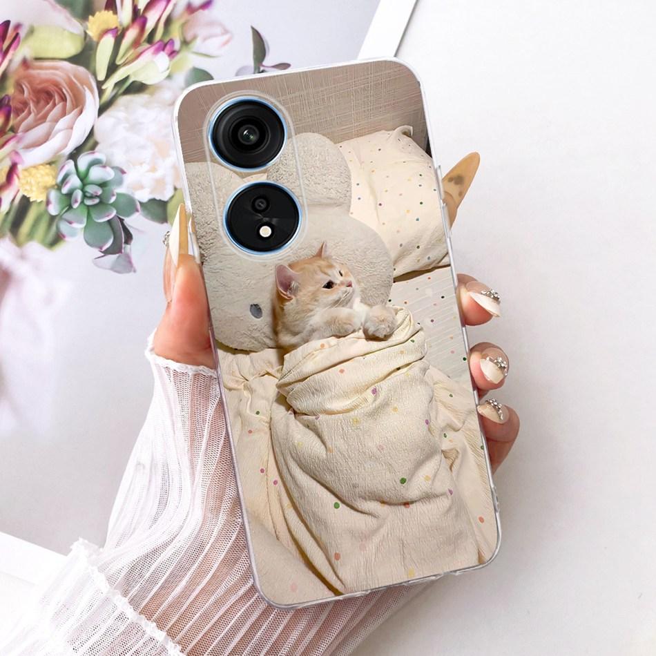 For OPPO Reno8 T 5G CPH2505 / Reno8 T CPH2481 (Reno 8T 4G) Cute Flower Butterfly Cat Painted Case Soft Silicone TPU Phone Cases