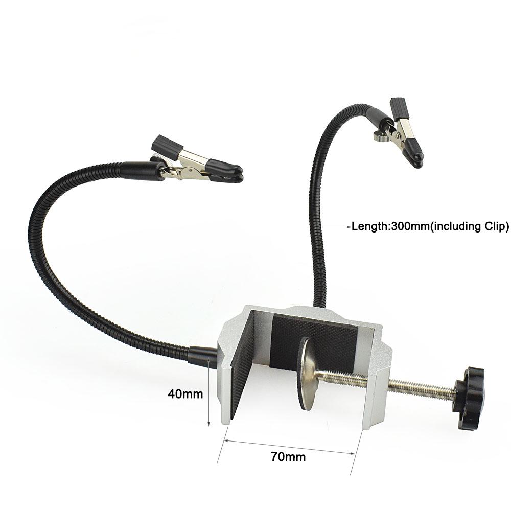 NEWACALOX Table Clamp Soldering Helping Hand Welding PCB Holder Third Hand Tool Soldering Station for SMD Welding Repair Tool