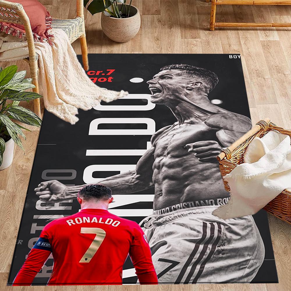 Ronaldo's Fitness Journey Carpet Suitable for Dining Room Entryway Decorate room Outdoor Anti-slip Rug Anime Office Decor Spiritual Gift