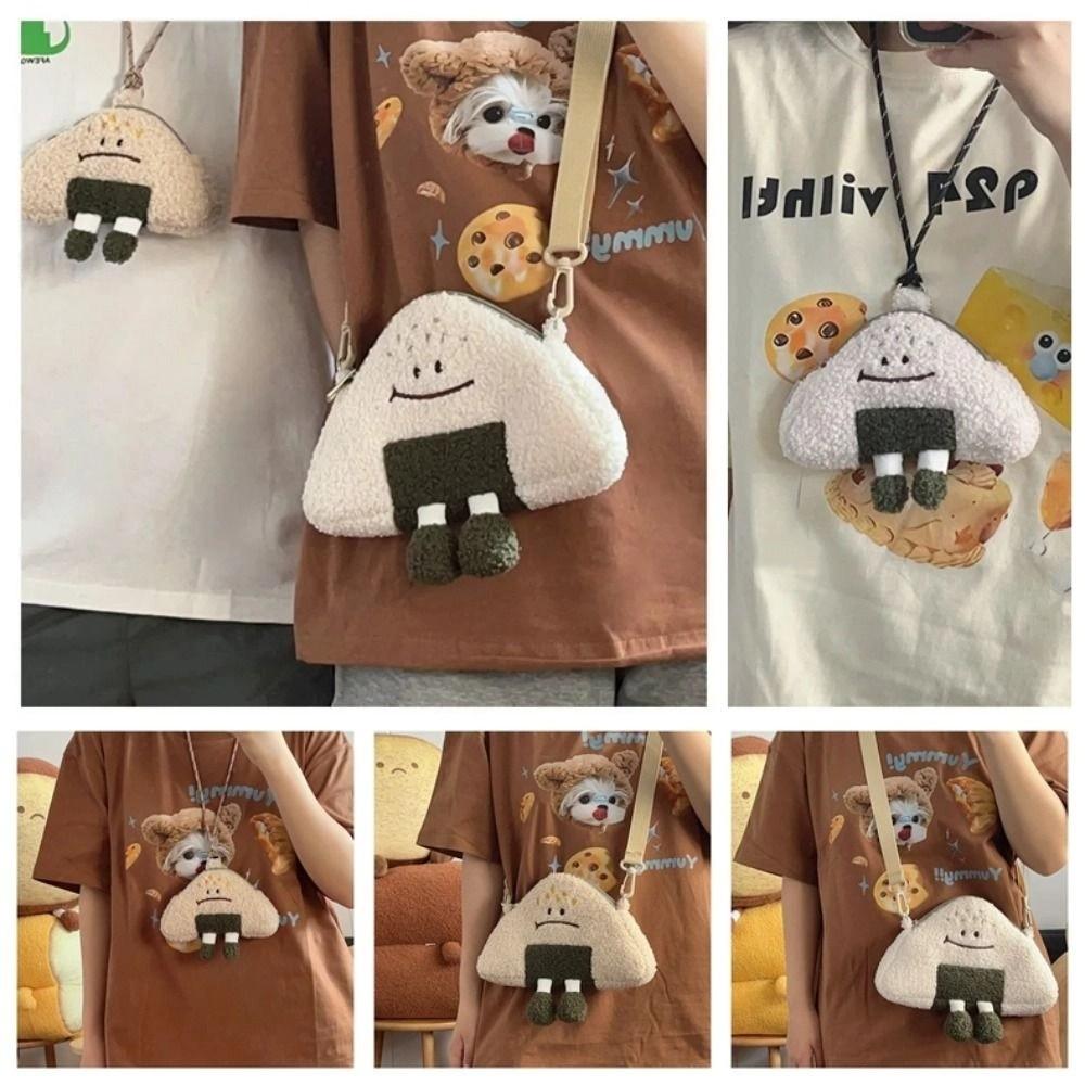 Umhängetasche Reisbällchen Plüschtasche Ausdruck Umhängetaschen Reise Neckholder Kleine Tasche Mädchen