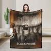 Black Phone 2 Movies Blanket Picnic Flannel Bedding Throws For Couch Chair Soft Warm Custom Quality Bedspread Birthday Gift