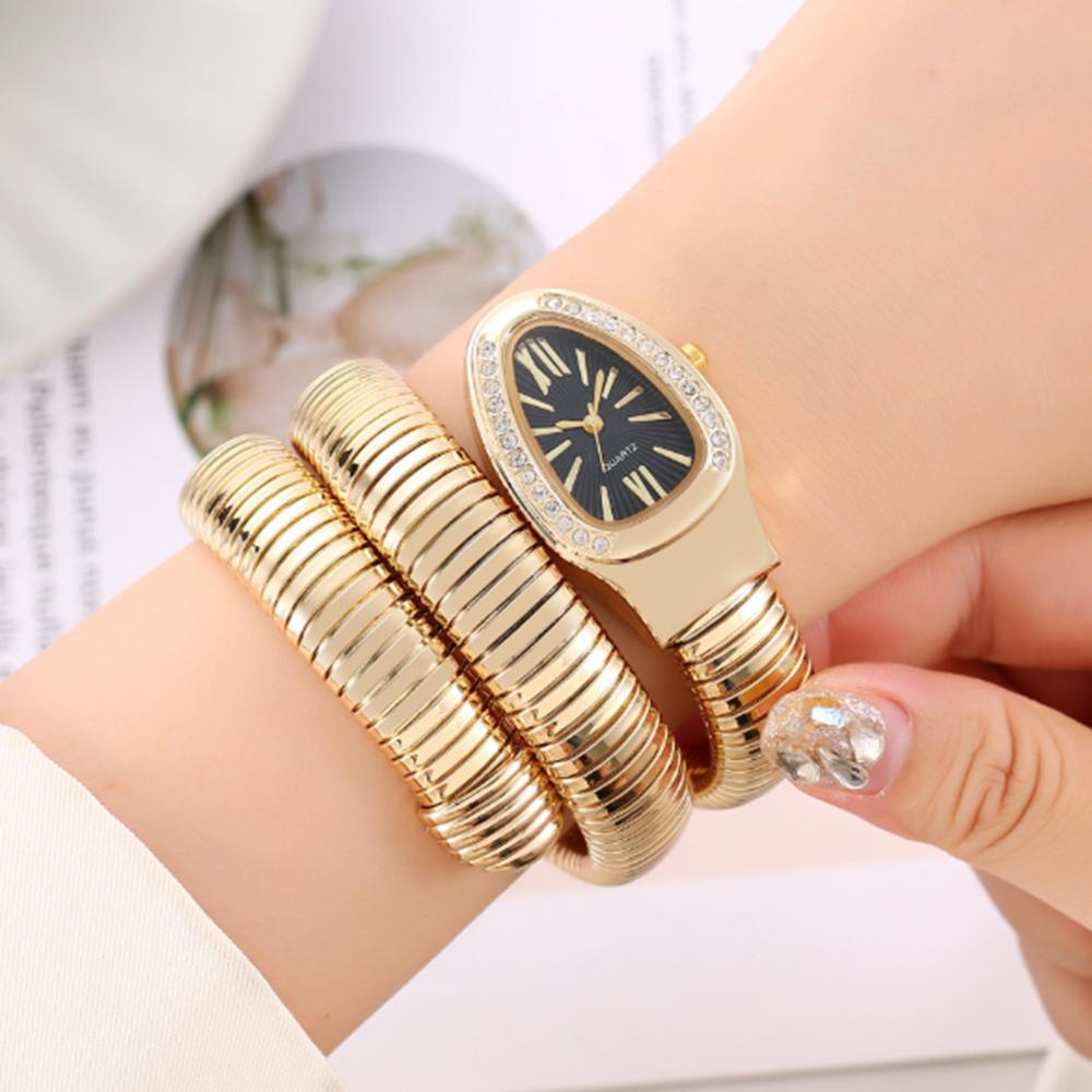 Montre à Quartz de Luxe pour Dames Mode Or Montres pour Dames Montre Bracelet en Acier Inoxydable de Haute Qualité Cadeaux