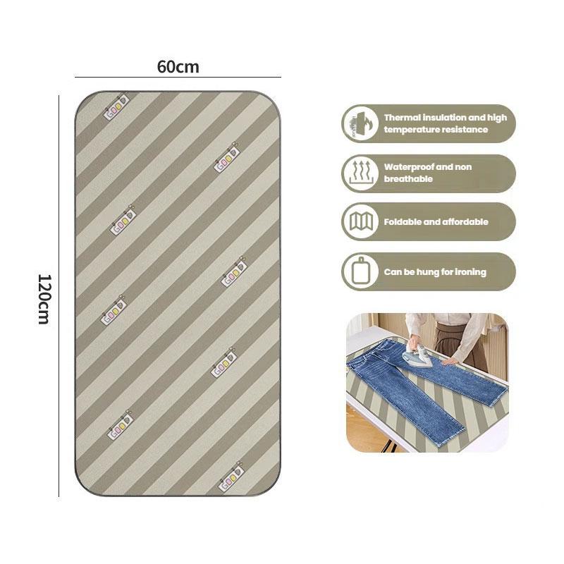 Soft Ironing Mat 6-Layer Thickened Non-slip Laying Ironing Board Protection Heatproof Pad Foldable Insulated for Travel Home