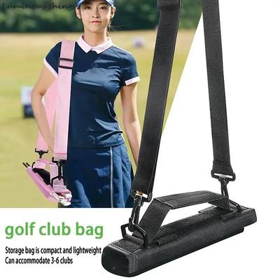 Μίνι Ελαφρύ Nylon Golf Club Carrier Bag Carry Driving Range Τσάντα ταξιδιού θήκη προπόνησης γκολφ με ρυθμιζόμενους ιμάντες ώμου