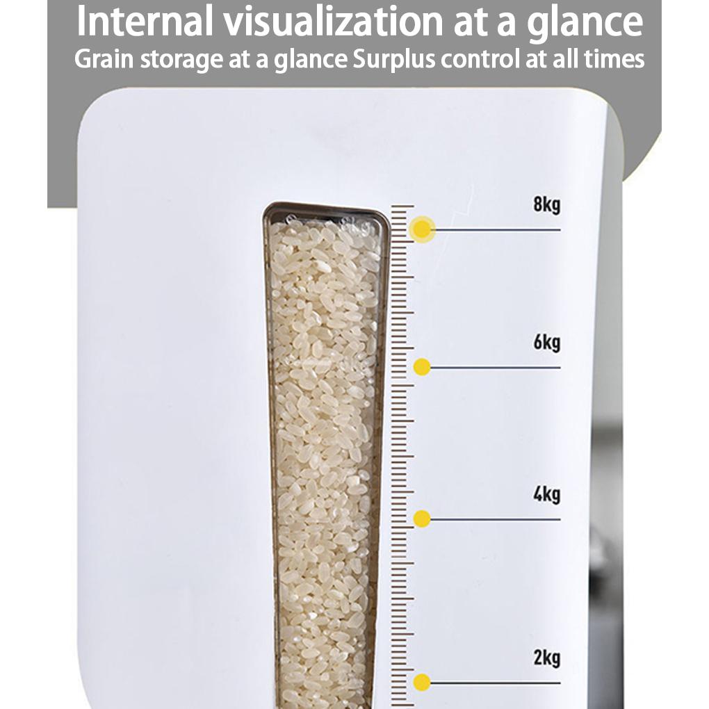 PP Transparent Storage Tank Rice Bucket For Large Families Insect And Moisture Resistant Rice Bucket