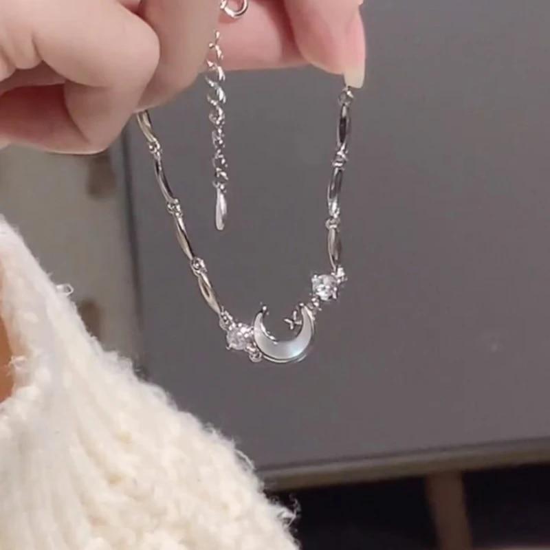 Nádherný náramek Star Moon Fritillaria Dámský Šumivý půlměsíc Zirkonový náramek Narozeninová párty Šperky Dárkové doplňky