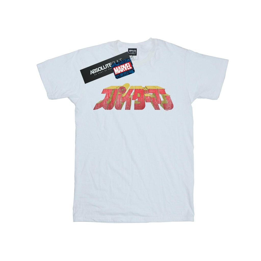 Marvel Mens Spider-Man Japanese Logo T-Shirt
