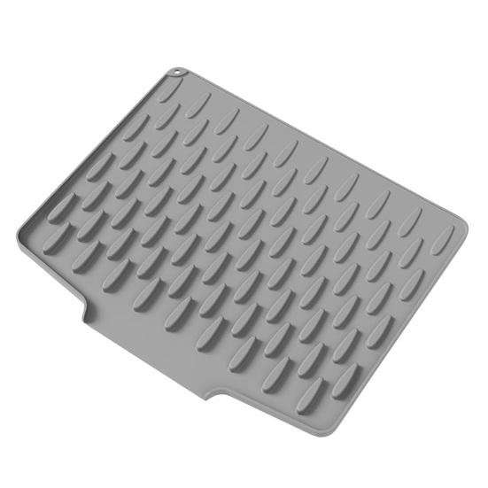 Dish Drying Mat Silicone Heat Resistant Kitchen Countertop Mat Non-Slip Kitchen Drying Mat Protects Surfaces